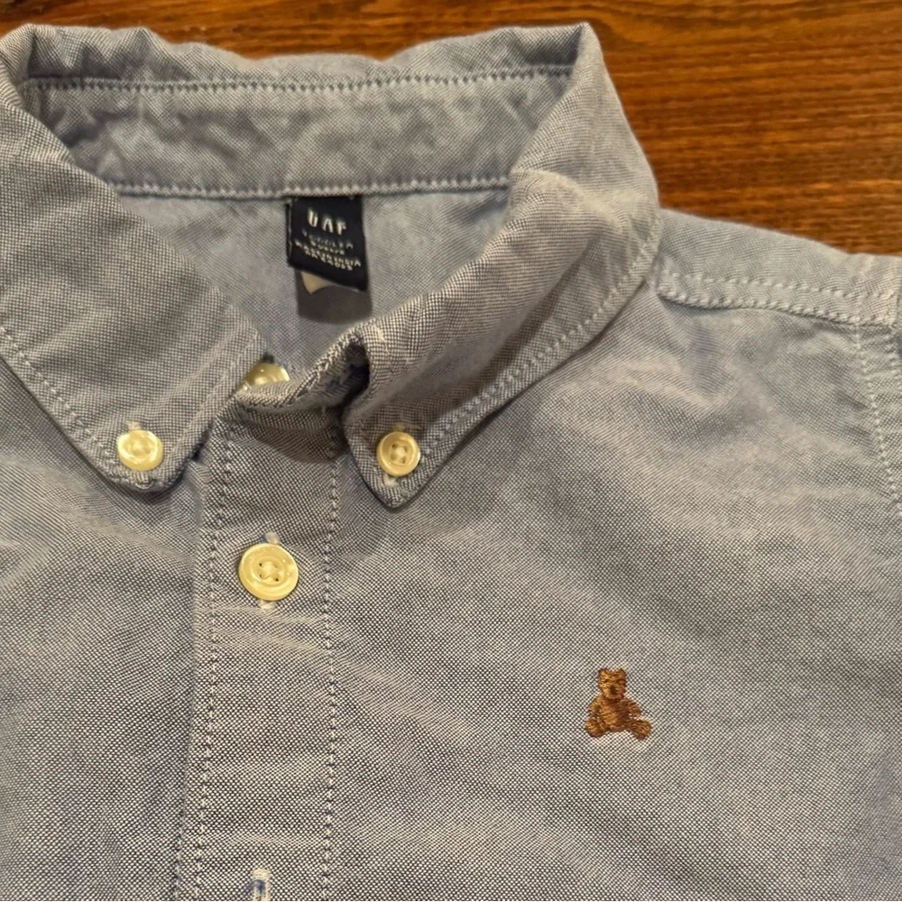 Baby GAP Blue Oxford Button Down Shirt - 3T